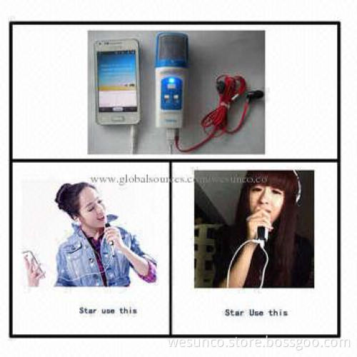 Wired handheld microphone with LCD